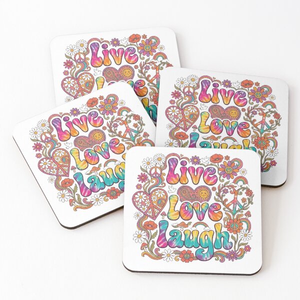 Item preview, Groovy Live Love Laugh Retro Tie-Dye | Hippie Peace & Love designed and sold by MerchlyMike.