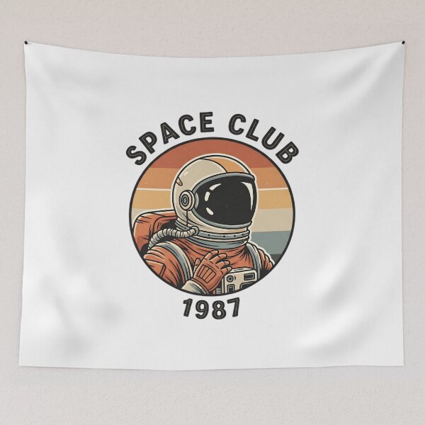 Item preview, Vintage Space Club 1987 Retro Astronaut Sunset designed and sold by Ossvio.