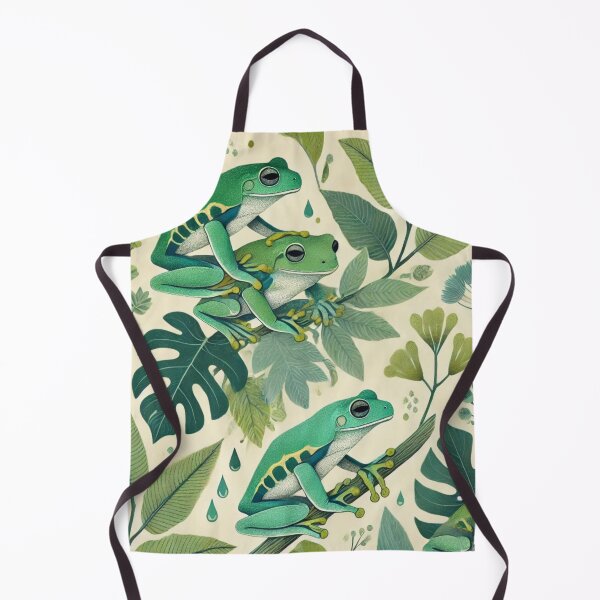 Item preview, Neon Tree Frog Pattern on Black – Tropical Frog designed and sold by TEEJAMBOREE.