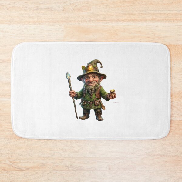 Item preview, Charming Dwarf Illustration, Cute Fantasy Gnome Art, Mythical Creatures designed and sold by Cauldron Crafts.