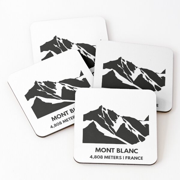 Item preview, Mont Blanc Summit - White Mountain Minimalist Silhouette designed and sold by Path&Peak.