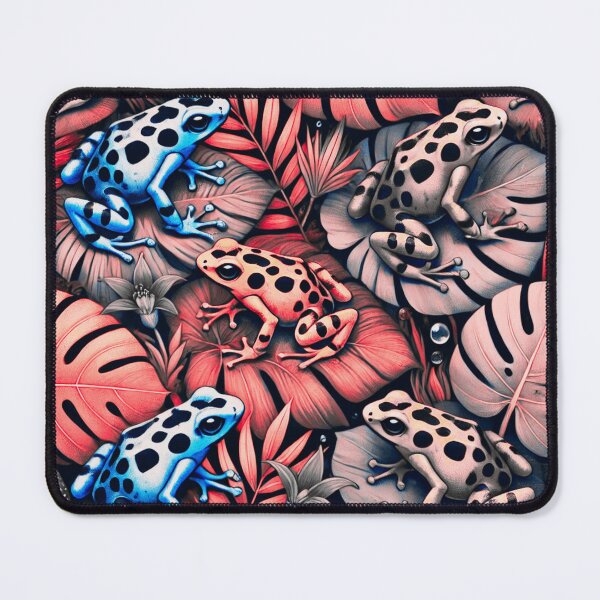 Item preview, Neon Tree Frog Pattern on Black – Tropical Frog  designed and sold by TEEJAMBOREE.