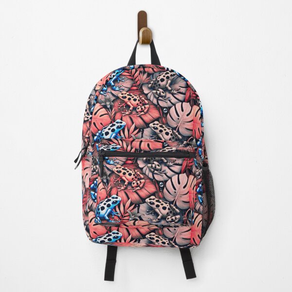 Item preview, Neon Tree Frog Pattern on Black – Tropical Frog designed and sold by TEEJAMBOREE.
