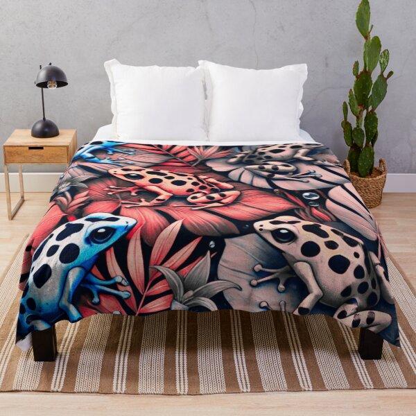 Item preview, Neon Tree Frog Pattern on Black – Tropical Frog  designed and sold by TEEJAMBOREE.