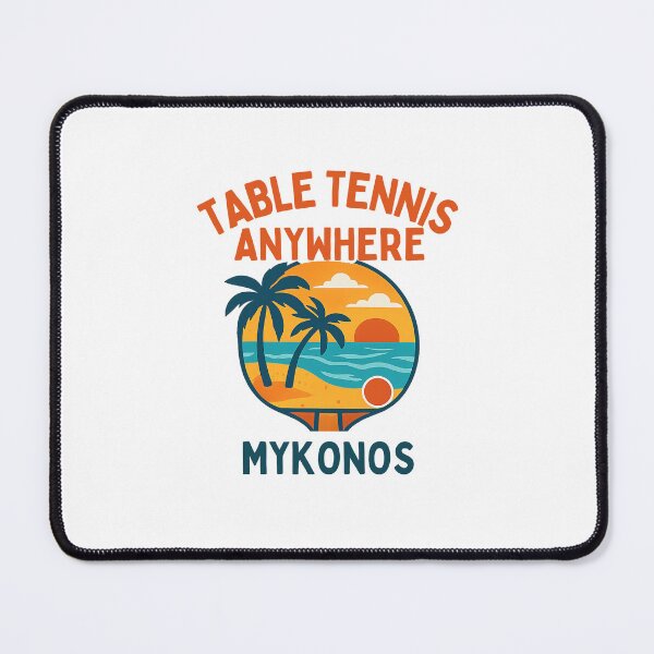 Item preview, Mykonos Table Tennis Anywhere – Tropical Beach Ping Pong T-Shirt designed and sold by OhMyPingCo.