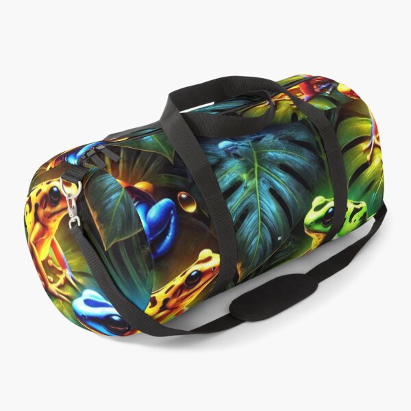 Item preview, Neon Tree Frog Pattern on Black – Tropical Frog  designed and sold by TEEJAMBOREE.