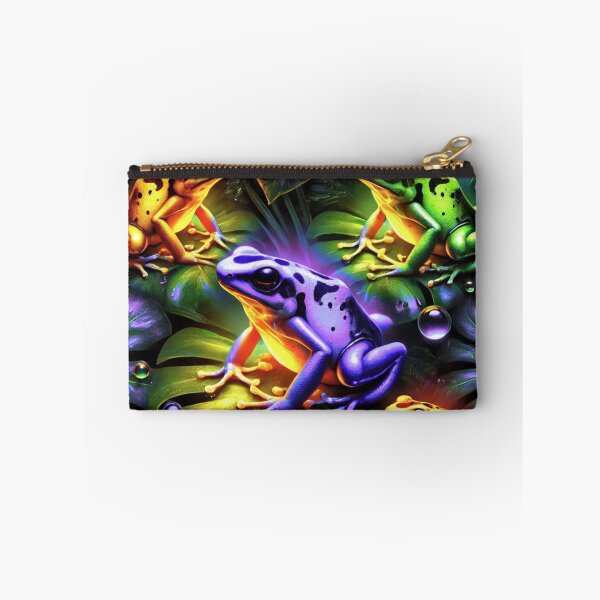 Item preview, Neon Tree Frog Pattern on Black – Tropical Frog  designed and sold by TEEJAMBOREE.