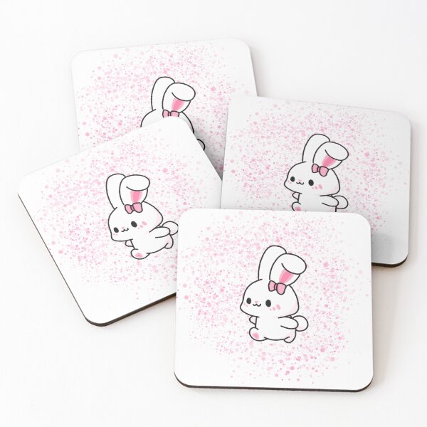 Item preview, Cute Bunny Sticker Pack Kawaii Rabbit Pink Aesthetic designed and sold by paws studio.