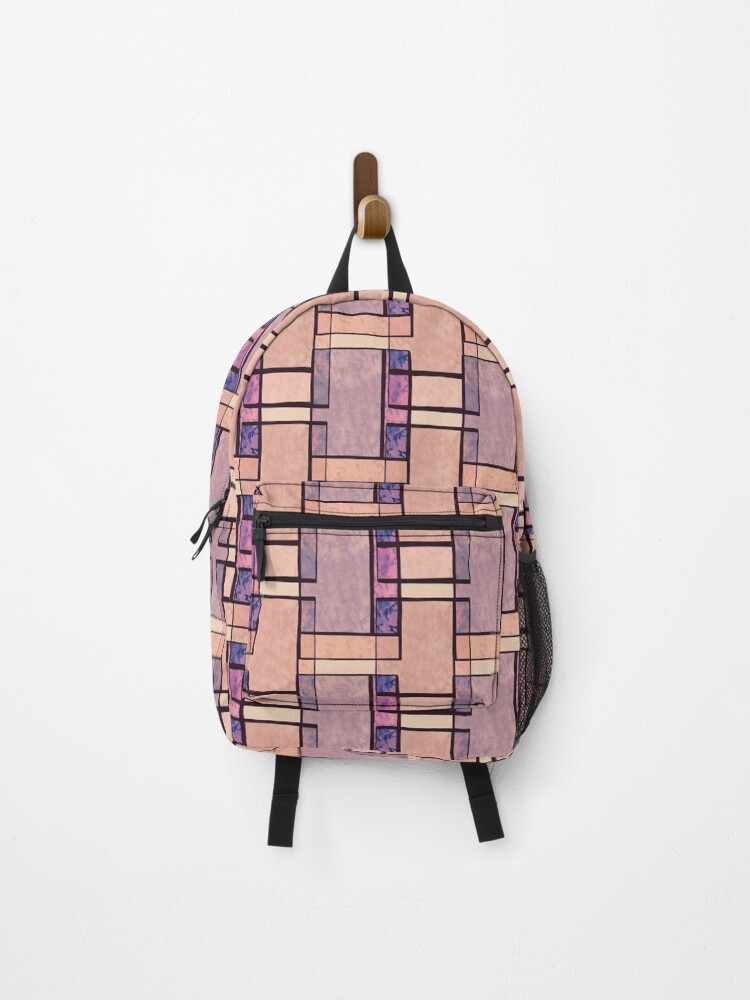 Thumbnail 1 of 3, Backpack, Unique Abstract Rectangle Seamless Pattern designed and sold by Pevkay97.