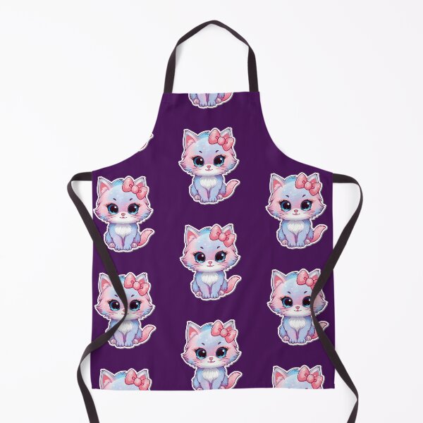 Item preview, Cute Kawaii Cat with Pink Bow & Sparkles designed and sold by GlowingTales.