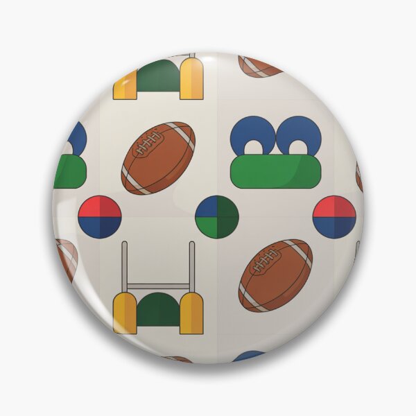 Item preview, American Football Seamless Pattern – Footballs, Goalposts & Field Icons designed and sold by Midnight Veil Designs.