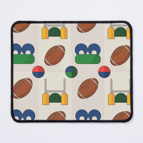 Item preview, American Football Seamless Pattern – Footballs, Goalposts & Field Icons designed and sold by Midnight Veil Designs.