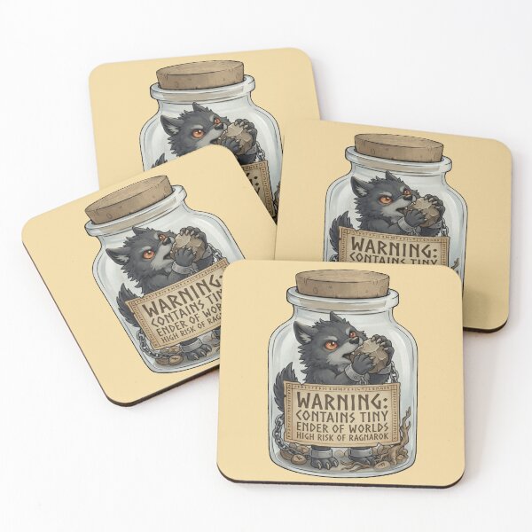 Item preview, Tiny Ender of Worlds Fenrir – Ragnarok Warning Jar designed and sold by MythoWorldddd.
