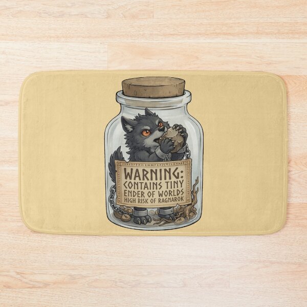 Item preview, Tiny Ender of Worlds Fenrir – Ragnarok Warning Jar designed and sold by MythoWorldddd.