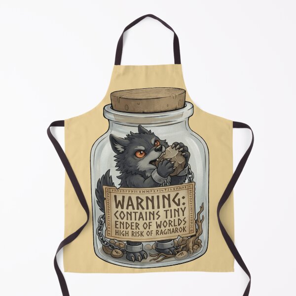 Item preview, Tiny Ender of Worlds Fenrir – Ragnarok Warning Jar designed and sold by MythoWorldddd.
