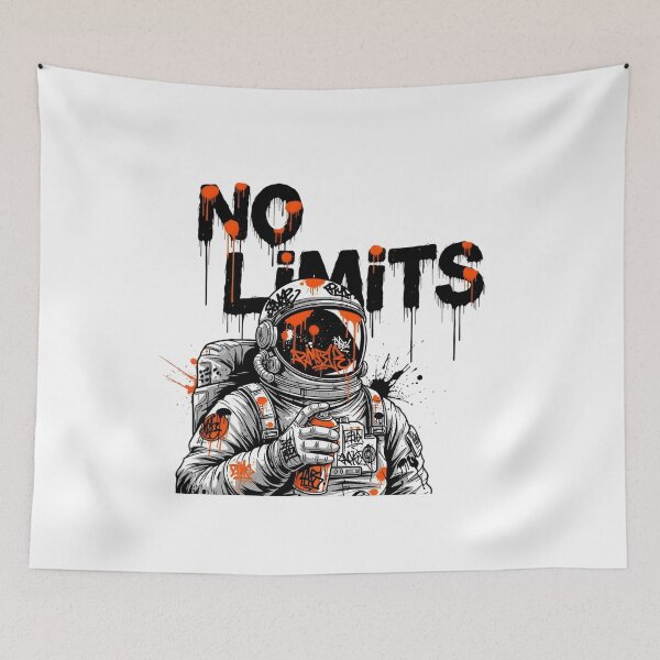Item preview, Street Art Astronaut - No Limits Spray Paint Graffiti designed and sold by Ossvio.