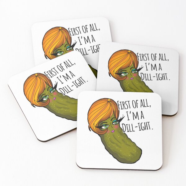 Item preview, First of all, I'm a Delight; Dill Pickle Pun designed and sold by MsBrillMakes.