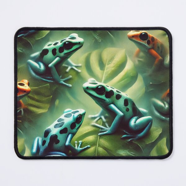 Item preview, Neon Tree Frog Pattern on Black – Tropical Frog designed and sold by TEEJAMBOREE.