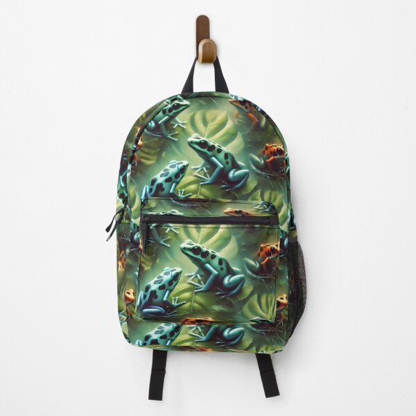 Item preview, Neon Tree Frog Pattern on Black – Tropical Frog designed and sold by TEEJAMBOREE.