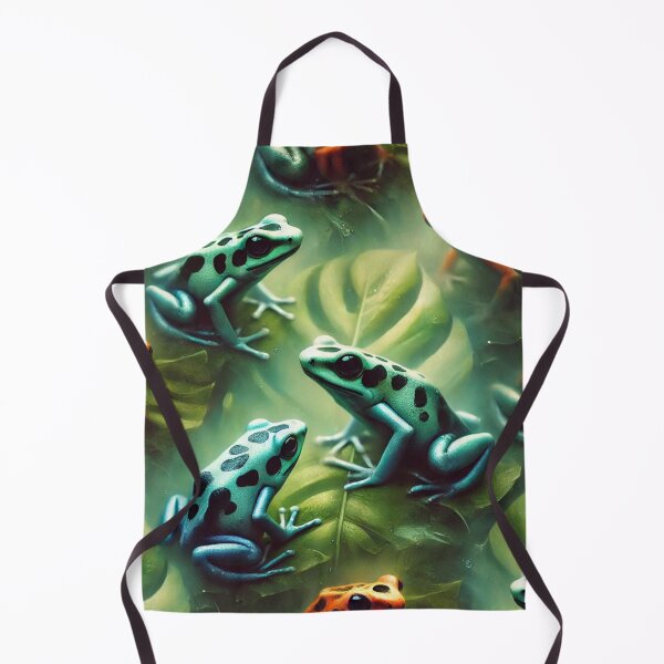 Item preview, Neon Tree Frog Pattern on Black – Tropical Frog designed and sold by TEEJAMBOREE.