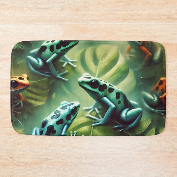 Item preview, Neon Tree Frog Pattern on Black – Tropical Frog  designed and sold by TEEJAMBOREE.