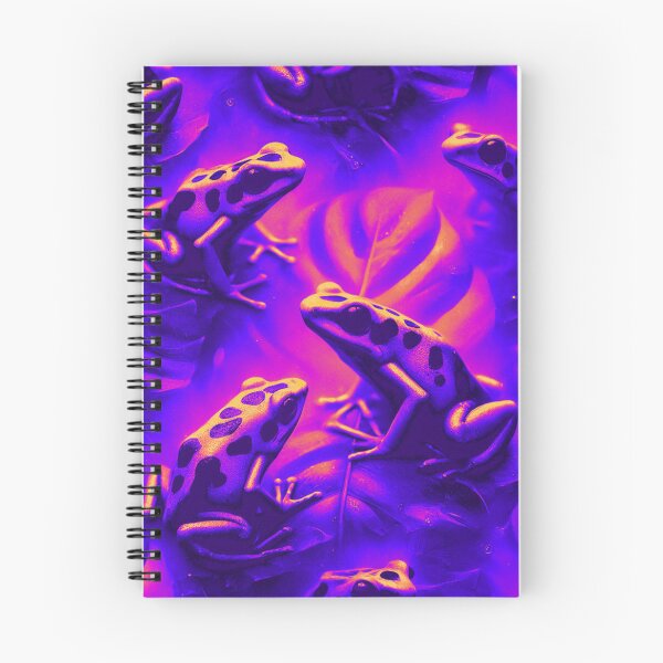 Item preview, Neon Tree Frog Pattern on Black – Tropical Frog  designed and sold by TEEJAMBOREE.