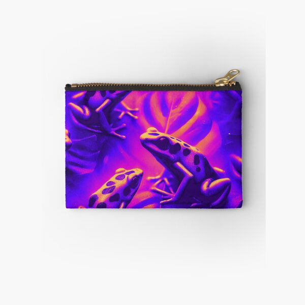 Item preview, Neon Tree Frog Pattern on Black – Tropical Frog  designed and sold by TEEJAMBOREE.