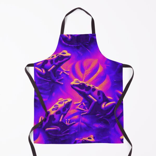Item preview, Neon Tree Frog Pattern on Black – Tropical Frog designed and sold by TEEJAMBOREE.