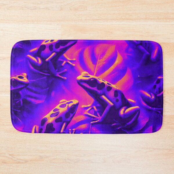 Item preview, Neon Tree Frog Pattern on Black – Tropical Frog  designed and sold by TEEJAMBOREE.