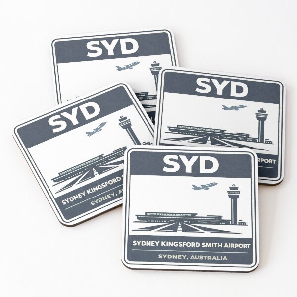 Artikelvorschau, SYD Sydney Airport Sticker Magnet Australia Aviation Design entworfen und verkauft von CLOUTKULT.