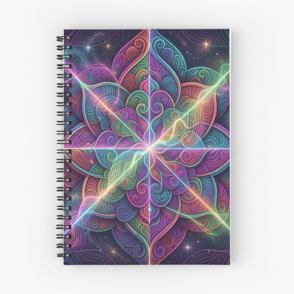 Item preview, Cosmic Mandala Energy Art with Vibrant Symmetry and Light Fusion designed and sold by FotoworldEdel.