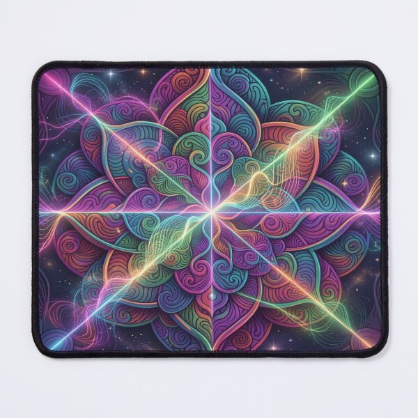 Item preview, Cosmic Mandala Energy Art with Vibrant Symmetry and Light Fusion designed and sold by FotoworldEdel.