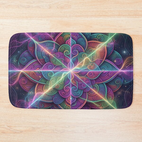 Item preview, Cosmic Mandala Energy Art with Vibrant Symmetry and Light Fusion designed and sold by FotoworldEdel.