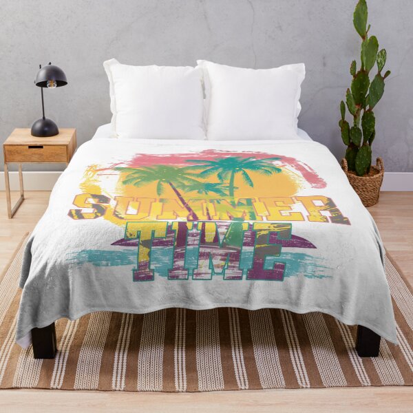 Item preview, Summer Time Palm Trees Sunset - Retro Tropical Beach Art Print designed and sold by DesignArtist.ia.