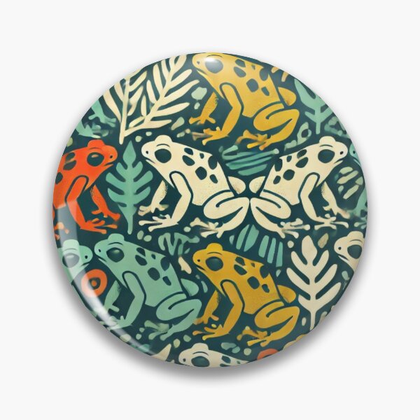 Artikelvorschau, Neonfarbenes Laubfroschmuster auf Schwarz – Tropischer Frosch entworfen und verkauft von TEEJAMBOREE.