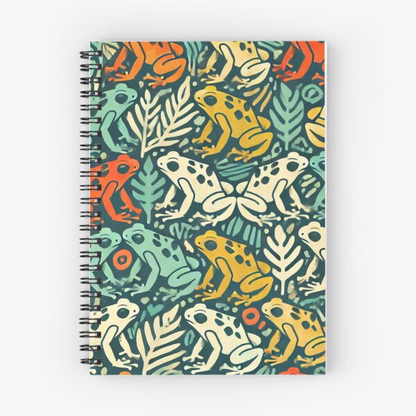 Item preview, Neon Tree Frog Pattern on Black – Tropical Frog  designed and sold by TEEJAMBOREE.