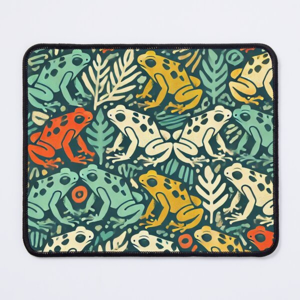 Item preview, Neon Tree Frog Pattern on Black – Tropical Frog designed and sold by TEEJAMBOREE.