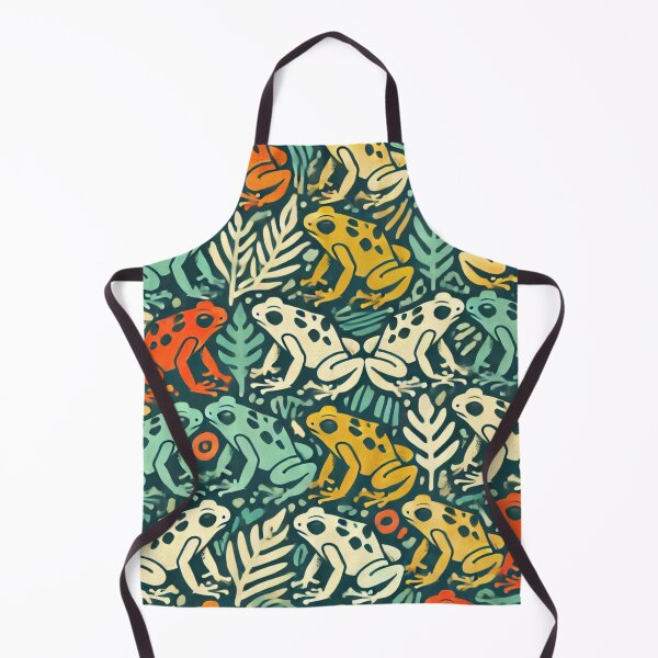 Item preview, Neon Tree Frog Pattern on Black – Tropical Frog designed and sold by TEEJAMBOREE.