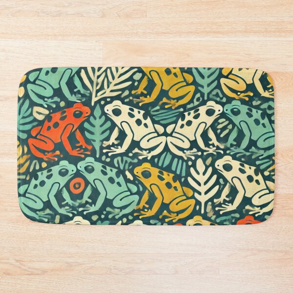 Item preview, Neon Tree Frog Pattern on Black – Tropical Frog  designed and sold by TEEJAMBOREE.