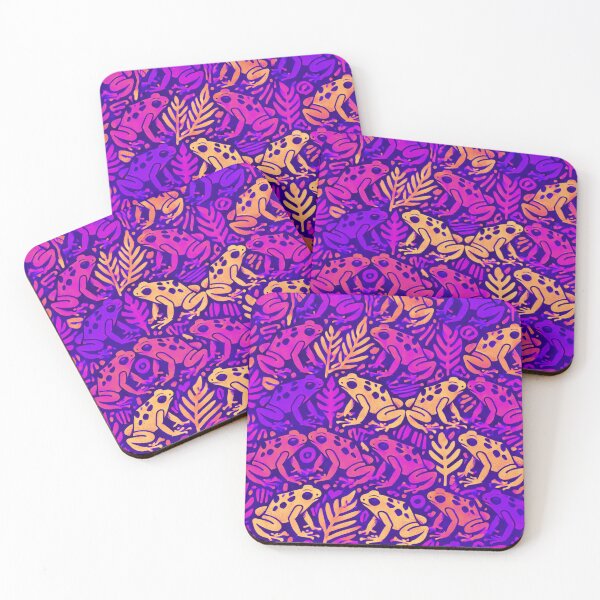 Item preview, Neon Tree Frog Pattern on Black – Tropical Frog  designed and sold by TEEJAMBOREE.