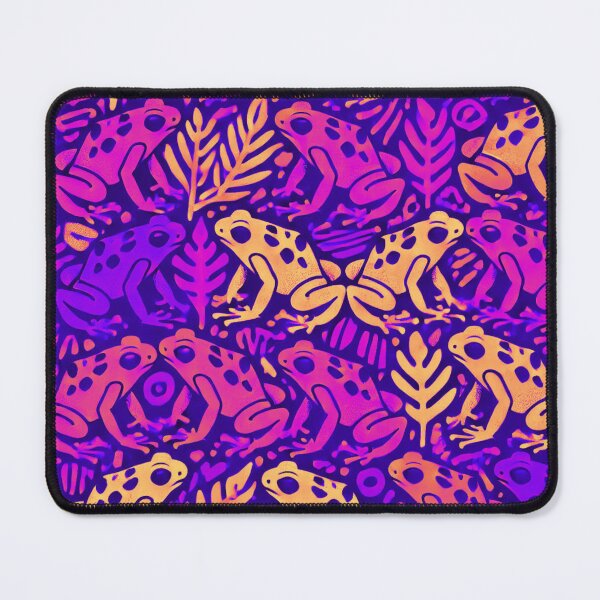 Item preview, Neon Tree Frog Pattern on Black – Tropical Frog  designed and sold by TEEJAMBOREE.