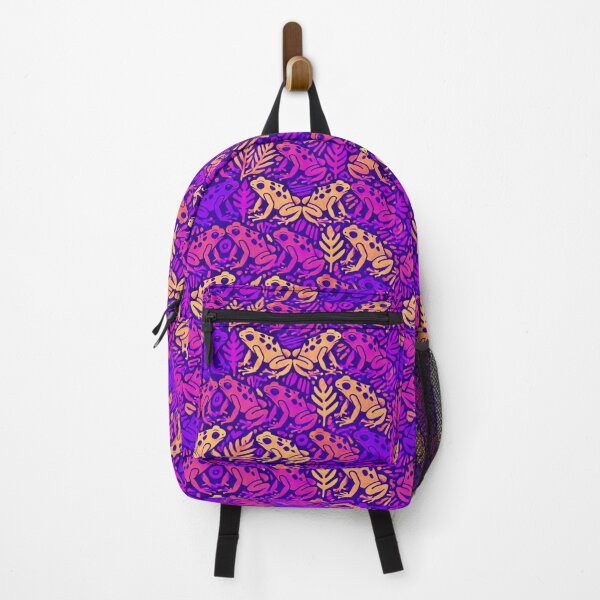 Item preview, Neon Tree Frog Pattern on Black – Tropical Frog designed and sold by TEEJAMBOREE.