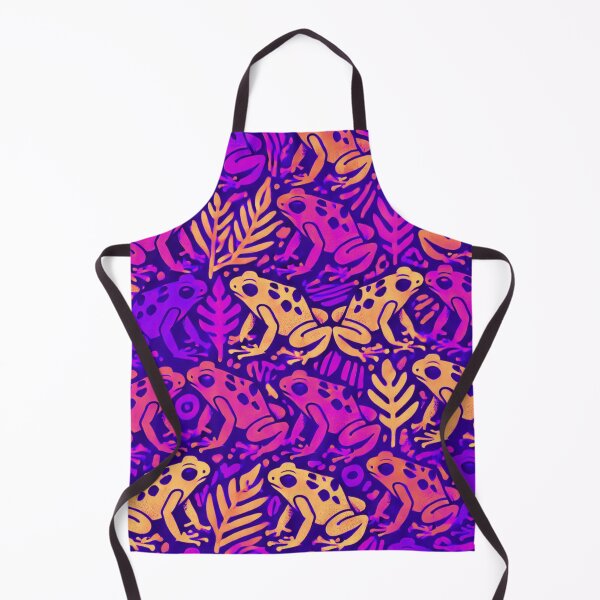 Item preview, Neon Tree Frog Pattern on Black – Tropical Frog designed and sold by TEEJAMBOREE.