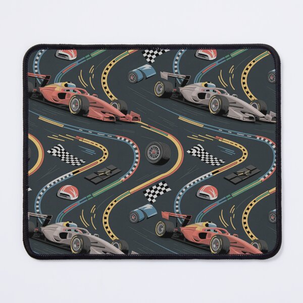 Item preview, Formula 1 Racing Seamless Pattern – F1 Cars, Track & Racing Flags designed and sold by Midnight Veil Designs.