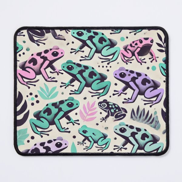 Item preview, Neon Tree Frog Pattern on Black – Tropical Frog designed and sold by TEEJAMBOREE.