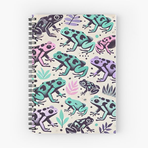 Item preview, Neon Tree Frog Pattern on Black – Tropical Frog  designed and sold by TEEJAMBOREE.