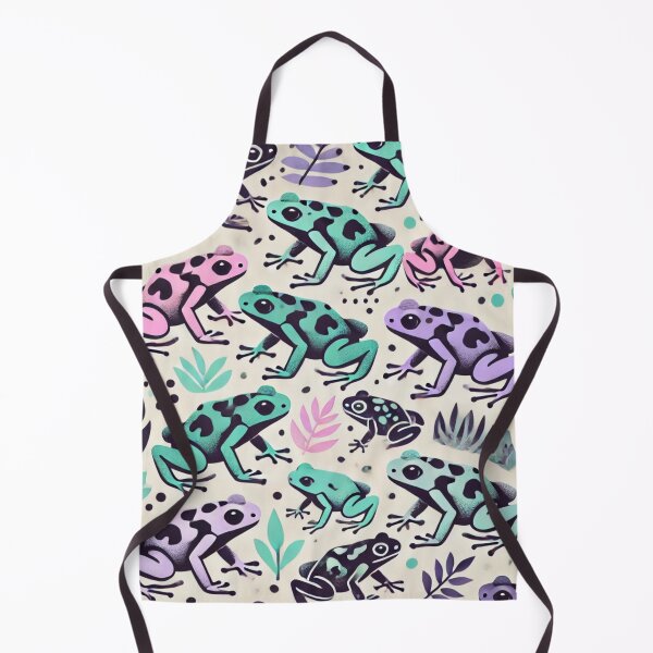 Item preview, Neon Tree Frog Pattern on Black – Tropical Frog designed and sold by TEEJAMBOREE.
