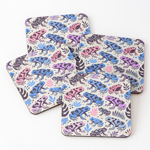 Item preview, Neon Tree Frog Pattern on Black – Tropical Frog  designed and sold by TEEJAMBOREE.