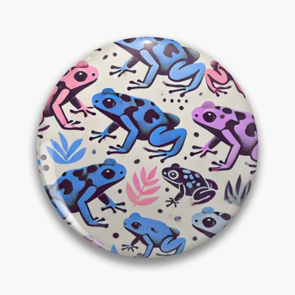Artikelvorschau, Neonfarbenes Laubfroschmuster auf Schwarz – Tropischer Frosch entworfen und verkauft von TEEJAMBOREE.