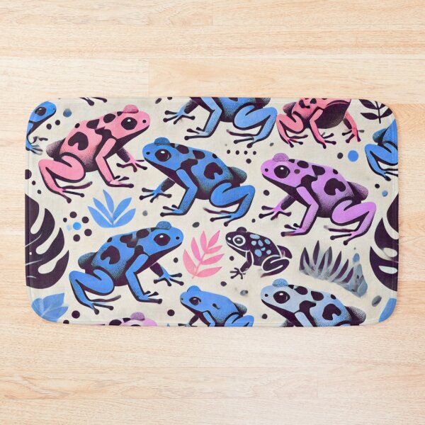 Item preview, Neon Tree Frog Pattern on Black – Tropical Frog  designed and sold by TEEJAMBOREE.